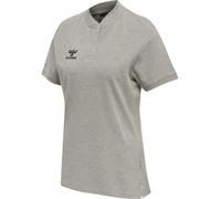 HUMMEL Damen Hmlmove Grid Woman Polo Shirt, Grey Melange, XL EU