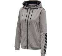 "hummel Authentic Poly Zip Hoodie Woman Kapuzenjacke grau"