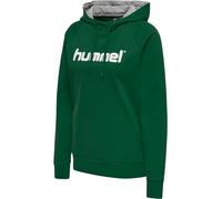 hummel Damen Kapuzenpullover HMLGO COTTON LOGO HOODIE, Evergreen, S, 203517-6140