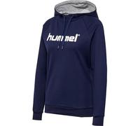 hummel Damen Kapuzenpullover HMLGO COTTON LOGO HOODIE, Marine, S, 203517-7026