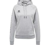 hummel Damen Hmlmove Grid Cotton Hoodie Woman Hooded Sweatshirt, Grey Melange, S EU