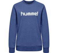 hummel Damen Pullover Go Cotton Logo Sweatshirt Woman 203519 True Blue S