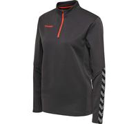 hummel Damen Sweatshirt Hmlauthentic Half Zip Sweatshirt Woman, Asphalt, XL, 204929-1525-XL