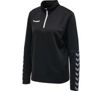 hummel Damen Sweatshirt Hmlauthentic Half Zip Sweatshirt Woman, Black/White, XS, 204929-2114-XS