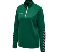 hummel Damen Sweatshirt Hmlauthentic Half Zip Sweatshirt Woman, Evergreen, XS, 204929-6140-XS