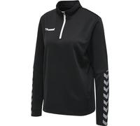 hummel Damen Sweatshirt Hmlauthentic Half Zip Sweatshirt Woman, Black/White, XS, 204929-2114-XS