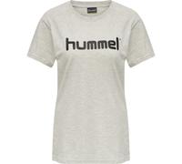 Hummel Damen T-Shirt Go Cotton Logo T-Shirt Woman S/S 203518-9158 S Egret Melange