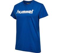 hummel GO Baumwoll Logo T-Shirt Damen kurzarm true blue XS