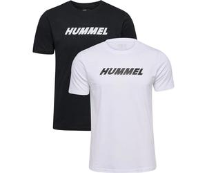 Hummel Eletal 2er-Pack Logo Herren T-Shirt, schwarz L