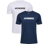 Hummel Eletal 2er-Pack Logo Herren T-Shirt, weiß S
