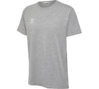 Hummel T-Shirt hmlGO 2.0 – 100% Bio-Baumwolle, Stretch-Jersey, Rundhals – Herren XL, grau melange