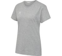 hummel Sport/Freizeit-Shirt hmlGO 2.0 (Bio-Baumwolle, klassisch Design) Kurzarm grau Damen, Größe S