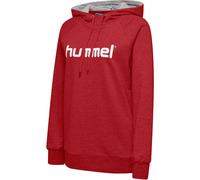 hummel Damen GO Cotton Logo Hoodie Kapuzenpullover, True Rot, XS