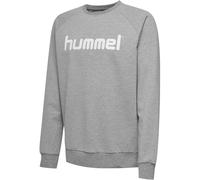 hummel GO Baumwoll Logo Sweatshirt Kinder grey melange 128