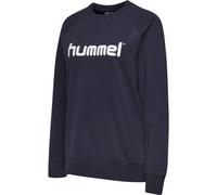 hummel Damen Pullover Go Cotton Logo Sweatshirt Woman 203519 Marine L