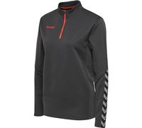 hummel Damen Sweatshirt Hmlauthentic Half Zip Sweatshirt Woman, Asphalt, M, 204929-1525-M