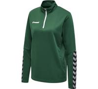 hummel Damen Sweatshirt Hmlauthentic Half Zip Sweatshirt Woman, Evergreen, S, 204929-6140-S