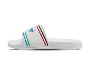 HUMMEL Herren Badeslipper POOL SLIDE RT (228340) 41 WHITE/MULTICOLOR