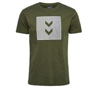 hummel Hmlactive Stripe Co Tee S/S Herren - olive night - M