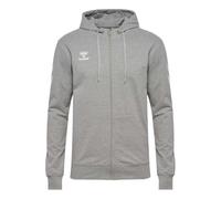 hummel Trainingsjacke hmlGO 2.0 Chevron Full-Zip Hoodie (Baumwolle, mit Kapuze) grau Herren, Größe S