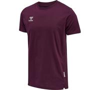 HUMMEL hmlMOVE GRID COTTON T-SHIRT S/S grape wine L