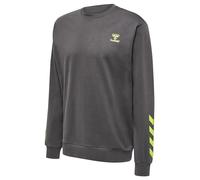 hummel Herren Hmloffgrid Cotton Sweatshirt, Forged Iron/Dark Citron, S EU