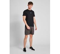 hummel Herren Hmloffgrid Tee S/S T Shirt, Jet Black/Forged Iron, L EU