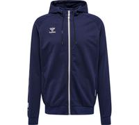 hummel Unisex Hmlmove Grid Cotton Zip Hoodie Hooded Sweatshirt, Marine, XXL EU