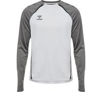 Hummel Herren Langarm Top LEAD 2.0 CREW SWEAT 223748-9396 S White/Steel Gray