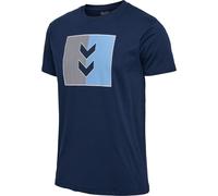 HUMMEL hmlACTIVE STRIPE CO TEE S/S dress blues 3XL