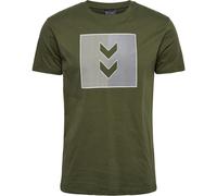hummel Hmlactive Stripe Co Tee S/S Herren - olive night - M
