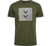 hummel Hmlactive Stripe Co Tee S/S Herren - olive night - S