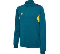 HUMMEL hmlAUTHENTIC HALF ZIP SWEAT KIDS blue coral/sulphur spring 116