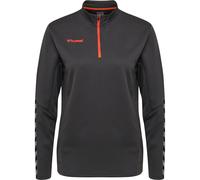 hummel Damen Sweatshirt Hmlauthentic Half Zip Sweatshirt Woman, Asphalt, S, 204929-1525-S
