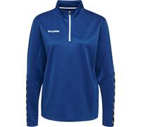 hummel Damen Sweatshirt Hmlauthentic Half Zip Sweatshirt Woman, True Blue, M, 204929-7045-M