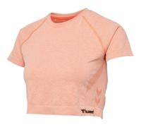 hummel hmlCI Cropped Seamless T-Shirt Damen 4409 - canyon sunset melange M