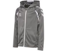 hummel Kapuzenpullover hmlCORE 2.0 Full-Zip Hoodie (100% rec. Polyester) grau/weiss Kinder, Größe 116