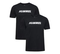 HUMMEL hmlELEMENTAL 2-PACK LOGO COTTON TEE black/black XL