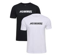 HUMMEL hmlELEMENTAL 2-PACK LOGO COTTON TEE black/white M