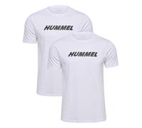 HUMMEL hmlELEMENTAL 2-PACK LOGO COTTON TEE white/white M