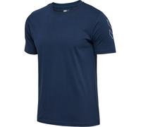 HUMMEL hmlELEMENTAL CHEVRON COTTON TEE dress blues S
