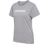hummel Hmlelemental Logo Cotton Tee Damen - grey melange - XL