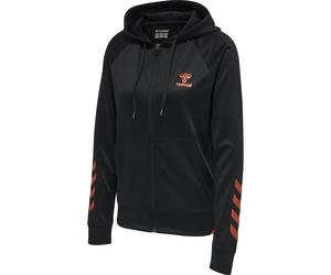 HUMMEL hmlGG12 ACTION ZIP HOODIE WOMAN black/cherry tomato S