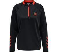 hmlGG12 ACTION 1/2 ZIP SWEAT WOMAN Black/cherry Tomato S