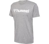 hummel Sport/Freizeit-Tshirt hmlGO 2.0 Logo (Bio-Baumwolle) Kurzarm grau Herren, Größe M