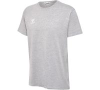 Hummel T-Shirt Herren GO 2.0, 100% Bio-Baumwolle, Rundhals, Stretch-Jersey, Grau Melange, Größe M