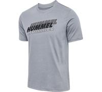 HUMMEL hmlGRAPHIC TRIPLE LOGO COTTON TEE grey melange 2XL
