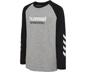 hummel hmlJR Logo Langarmshirt Kinder 2006 - grey melange 134/140