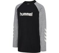 hummel hmlJR Logo Langarmshirt Kinder 2393 - black/grey melange 158/164
