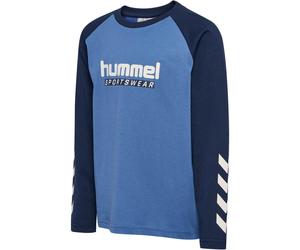 hummel hmlJR Logo Langarmshirt Kinder 7379 - dutch blue 104